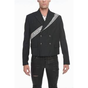 NEW AMIRI double breasted guitar jacket in black
